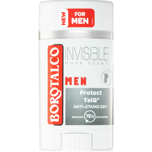 Borotalco MEN Invisible аромати Musk Scent  дезодорант від білих і жовтих плям для чоловіків, 40 мл
